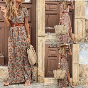 60's Inspired Hippie Bohemian Print Maxi Dresses