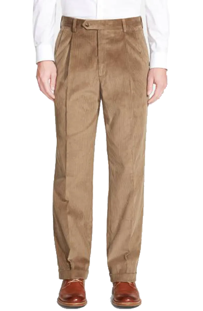 8 Wale Luxury Italian Corduroy<br>Pleated<br>Regular Rise