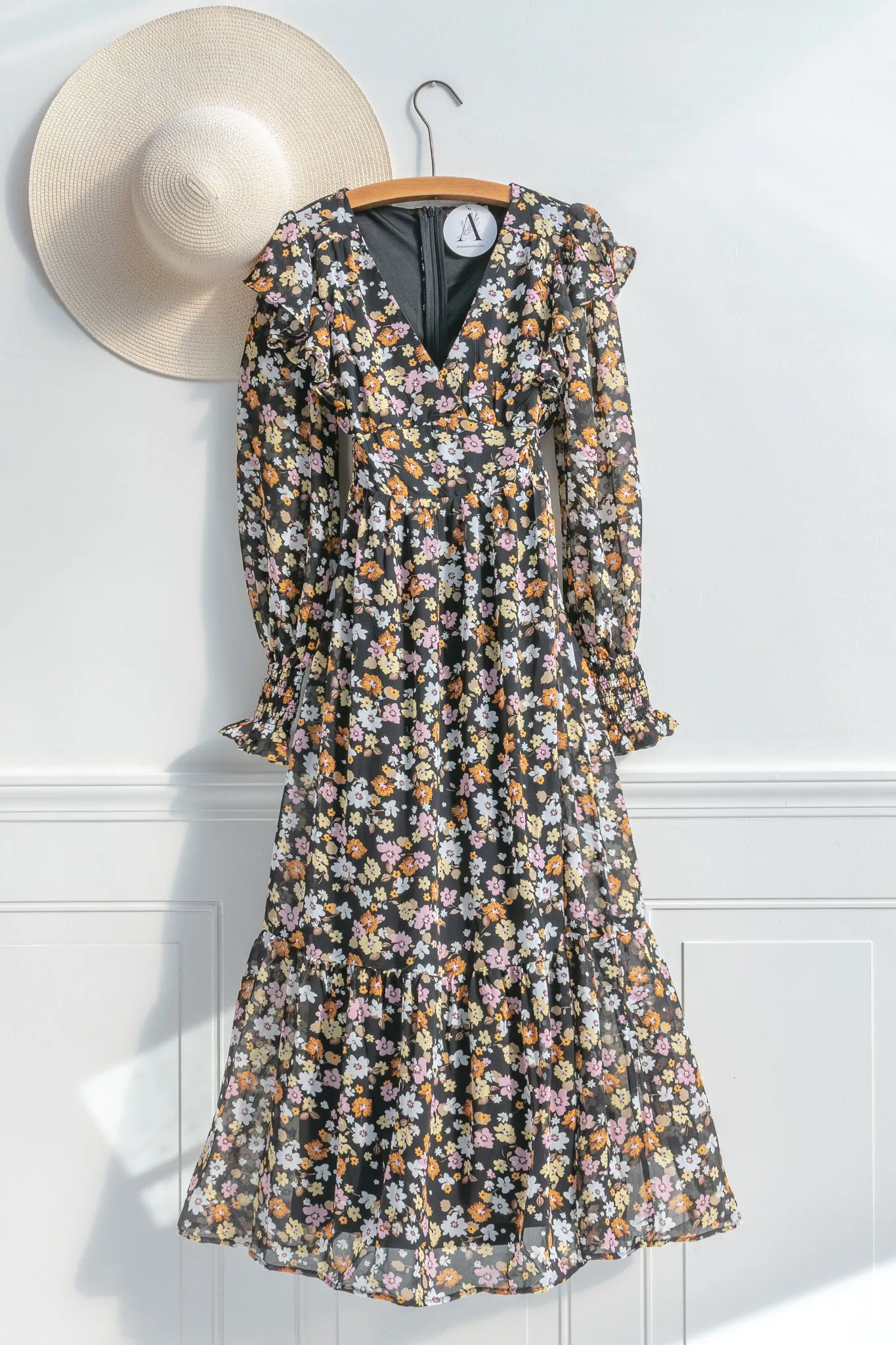 Adeline Floral Chiffon Dress