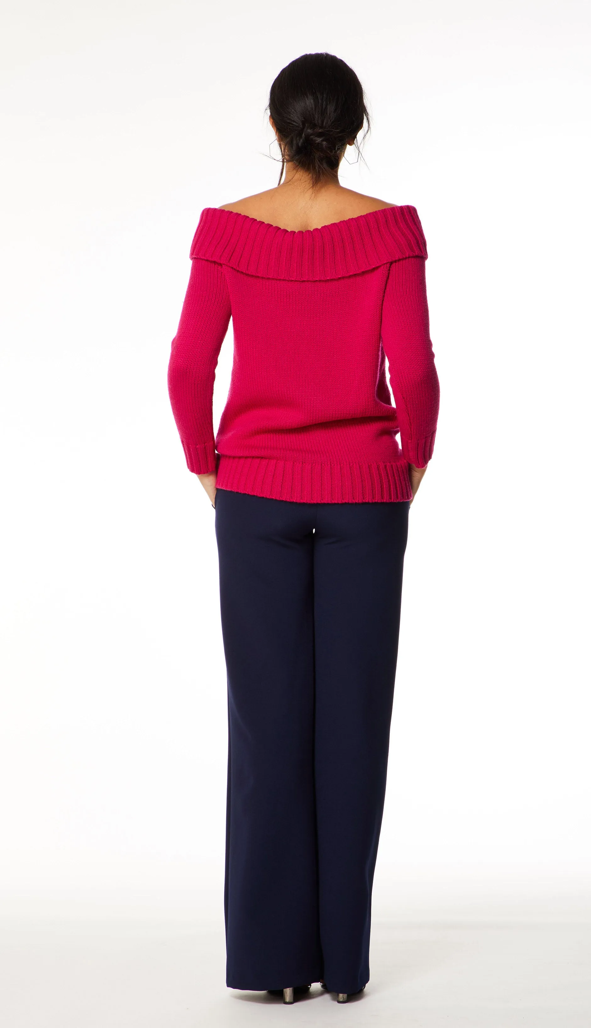 Alta Merino Wool Blend Jumper Bright Pink, Sample, Size Small/Medium