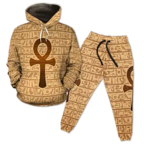 Ankh Symbol All-over Hoodie And Joggers Set