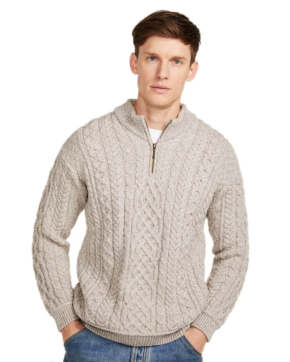 Aran Supersoft Merino 1/2 Zip Jumper