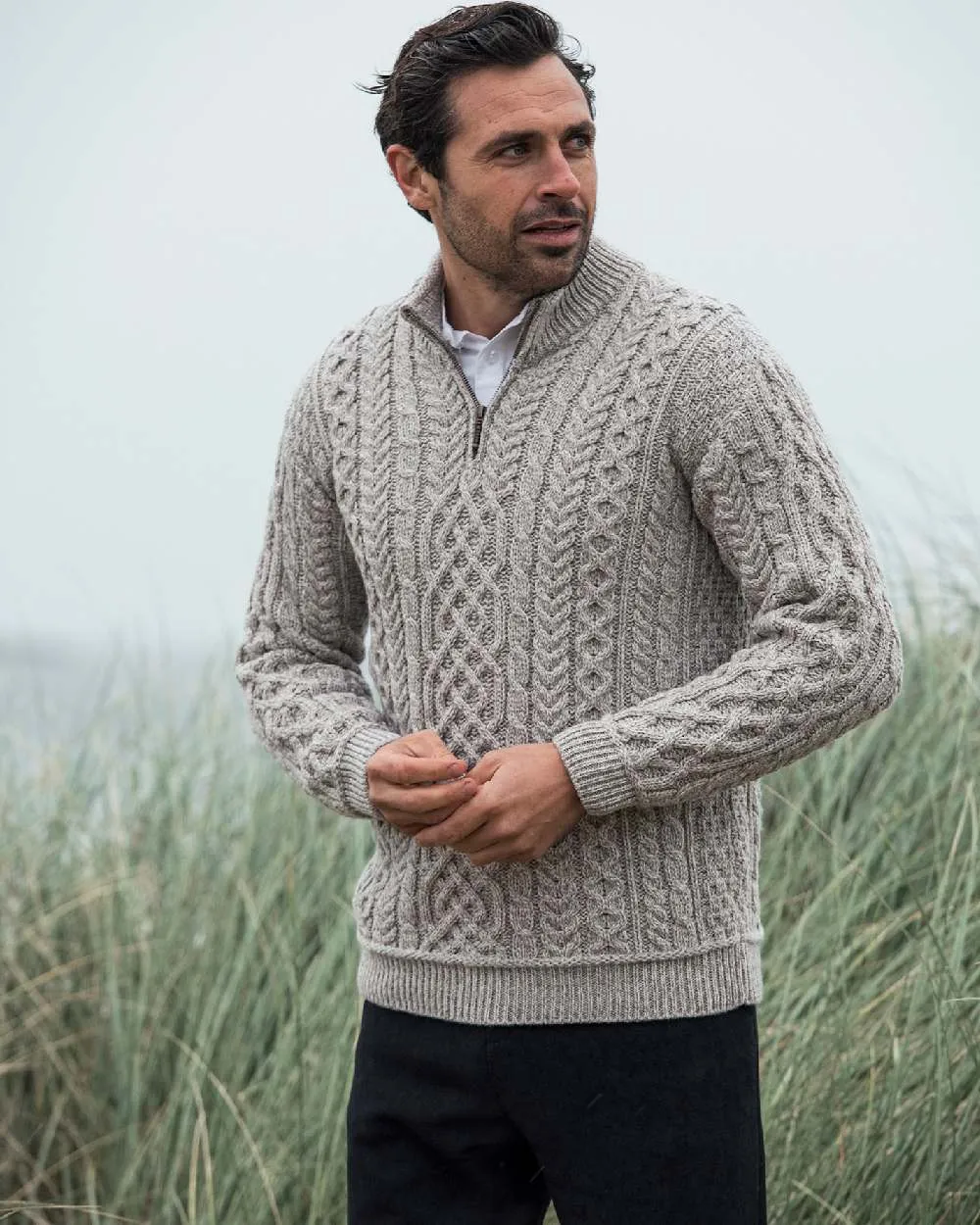 Aran Supersoft Merino 1/2 Zip Jumper