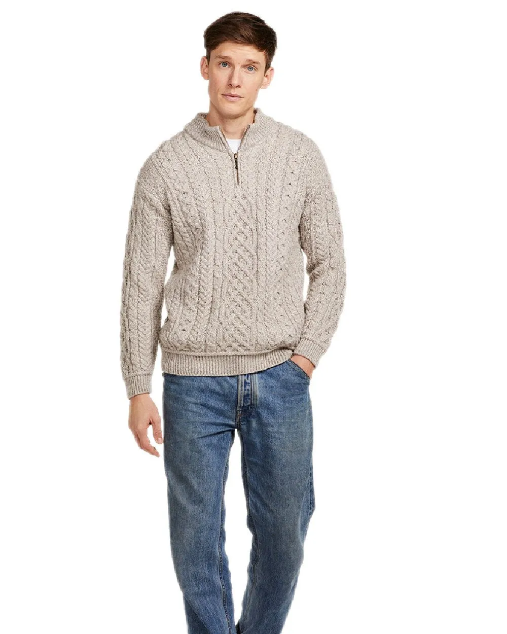 Aran Supersoft Merino 1/2 Zip Jumper