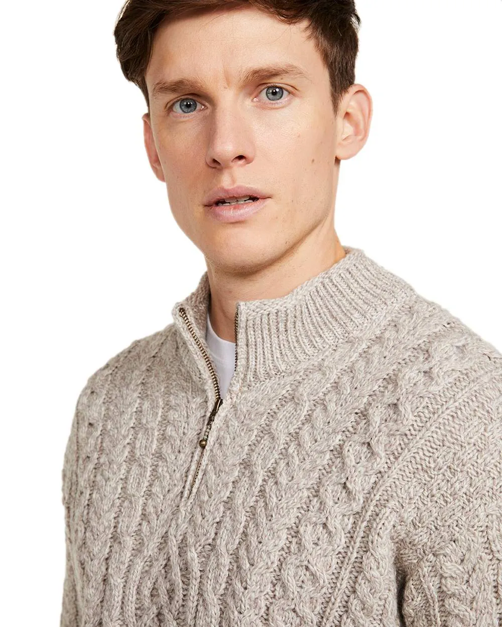 Aran Supersoft Merino 1/2 Zip Jumper