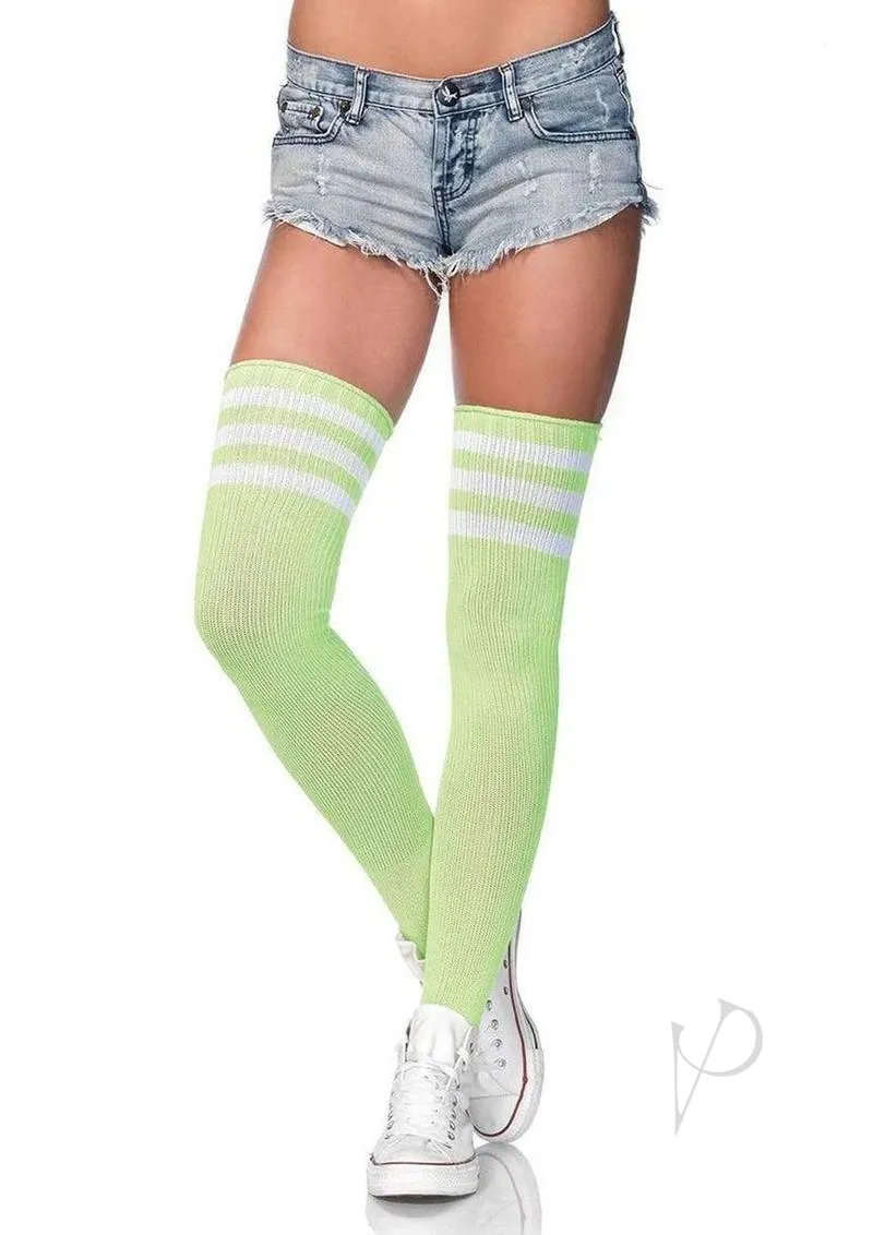 Athlete Thigh Hi 3 Stripe Os Green