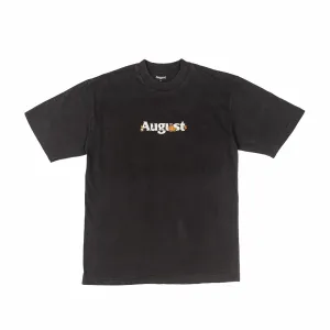 August "Fall Gourds" 6.5oz Garment Dyed T-Shirt (Vintage Black)