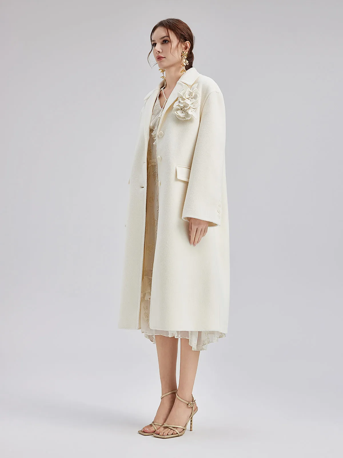 Australian Wool Floral Coat