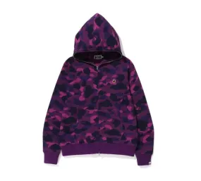 BAPE COLOR CAMO THERMAL FULL ZIP HOODIE PURPLE