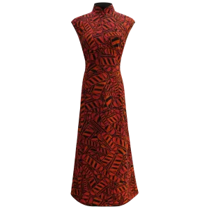 【BARBER TWIRL】100% Silk Cheongsam (Cap Sleeve) (香港經典) (轉轉燈)