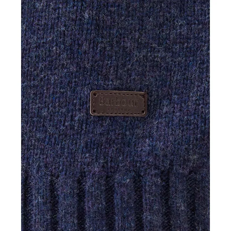 Barbour Duffle Cable Rollneck Mens Jumper - Dark Denim