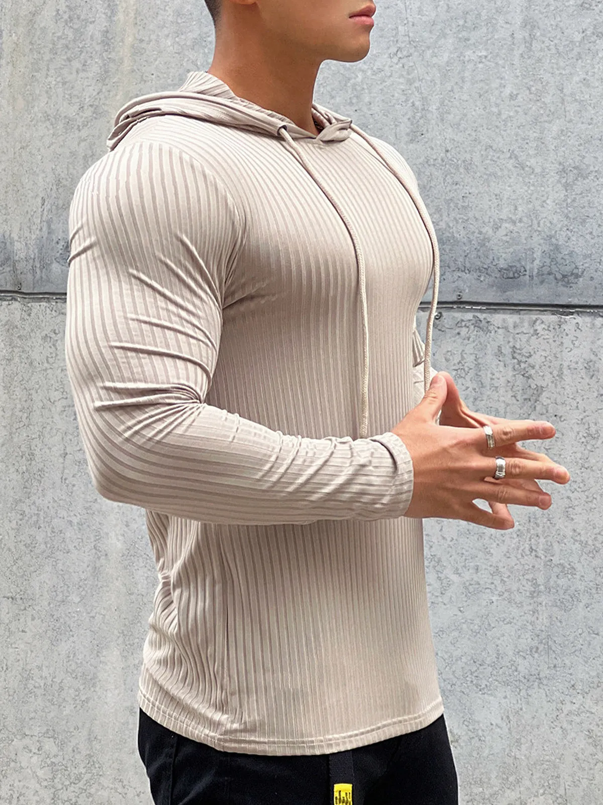 Baselayer Hoodie Stretch Rib Jersey