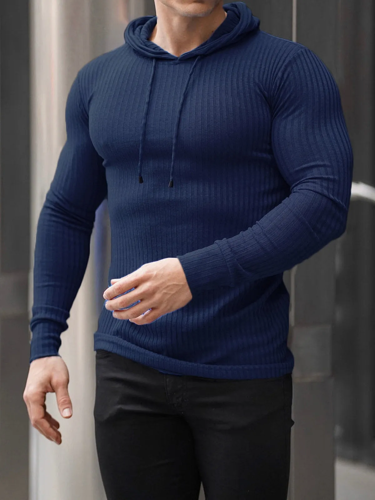 Baselayer Hoodie Stretch Rib Jersey