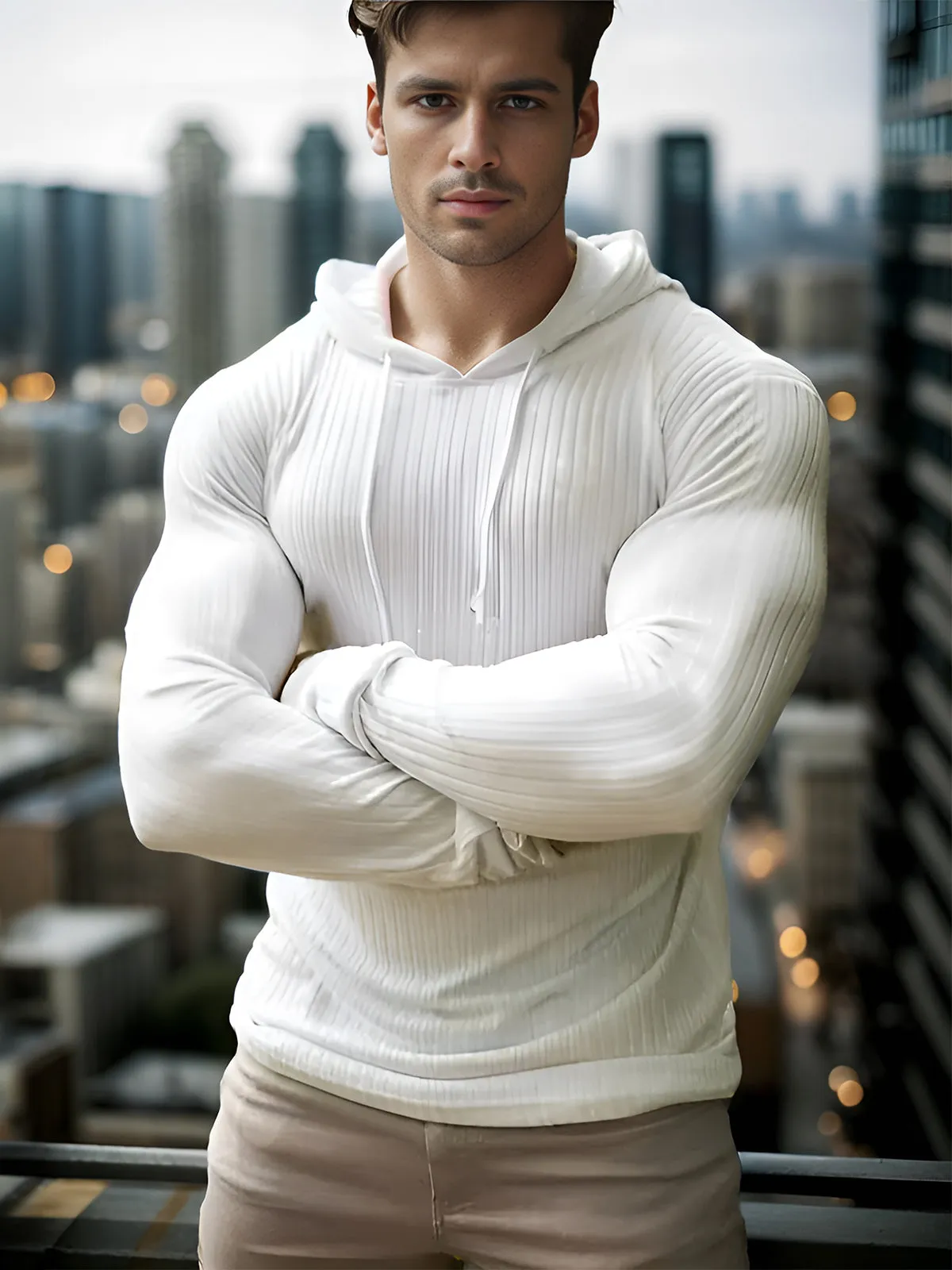 Baselayer Hoodie Stretch Rib Jersey