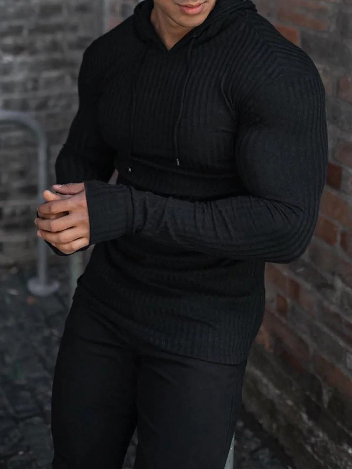 Baselayer Hoodie Stretch Rib Jersey