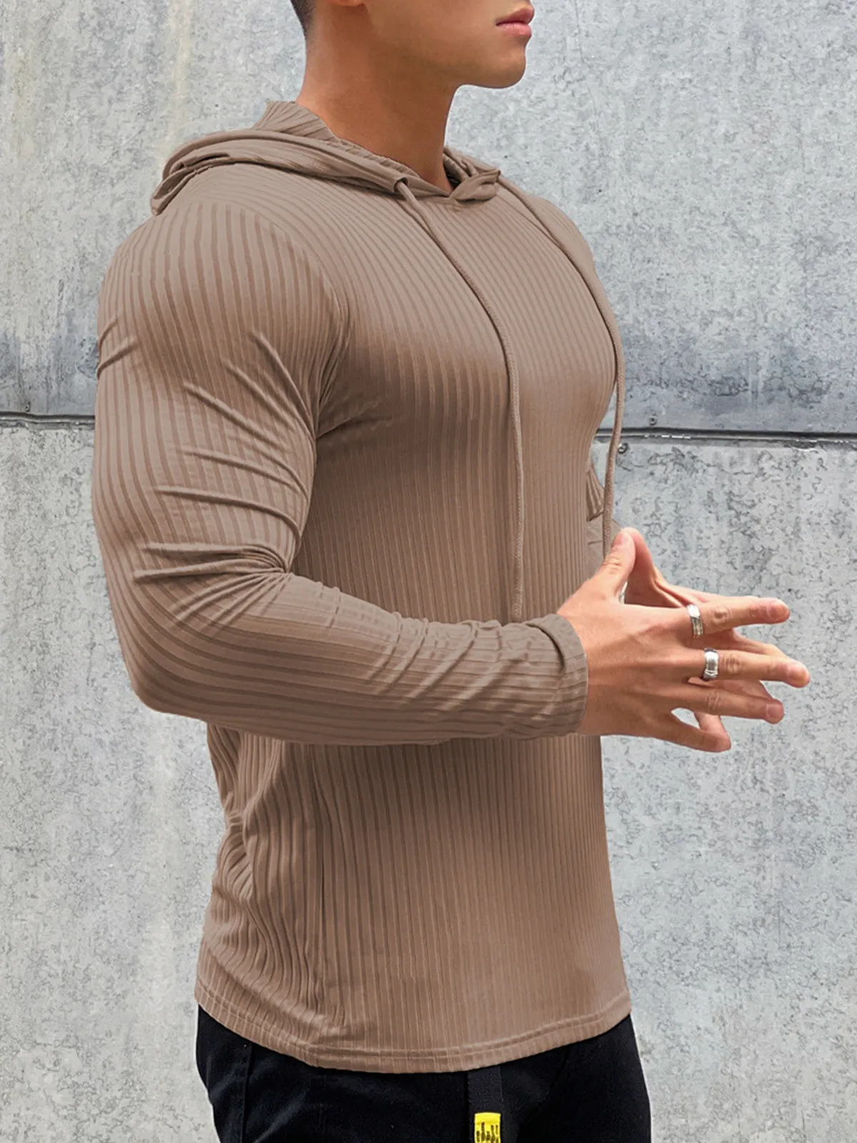 Baselayer Hoodie Stretch Rib Jersey