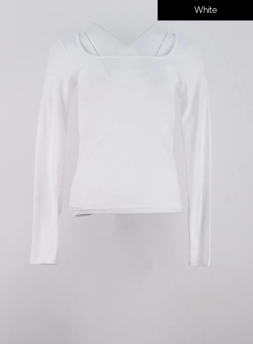 Basic Square Neck Long Sleeve Top IG311