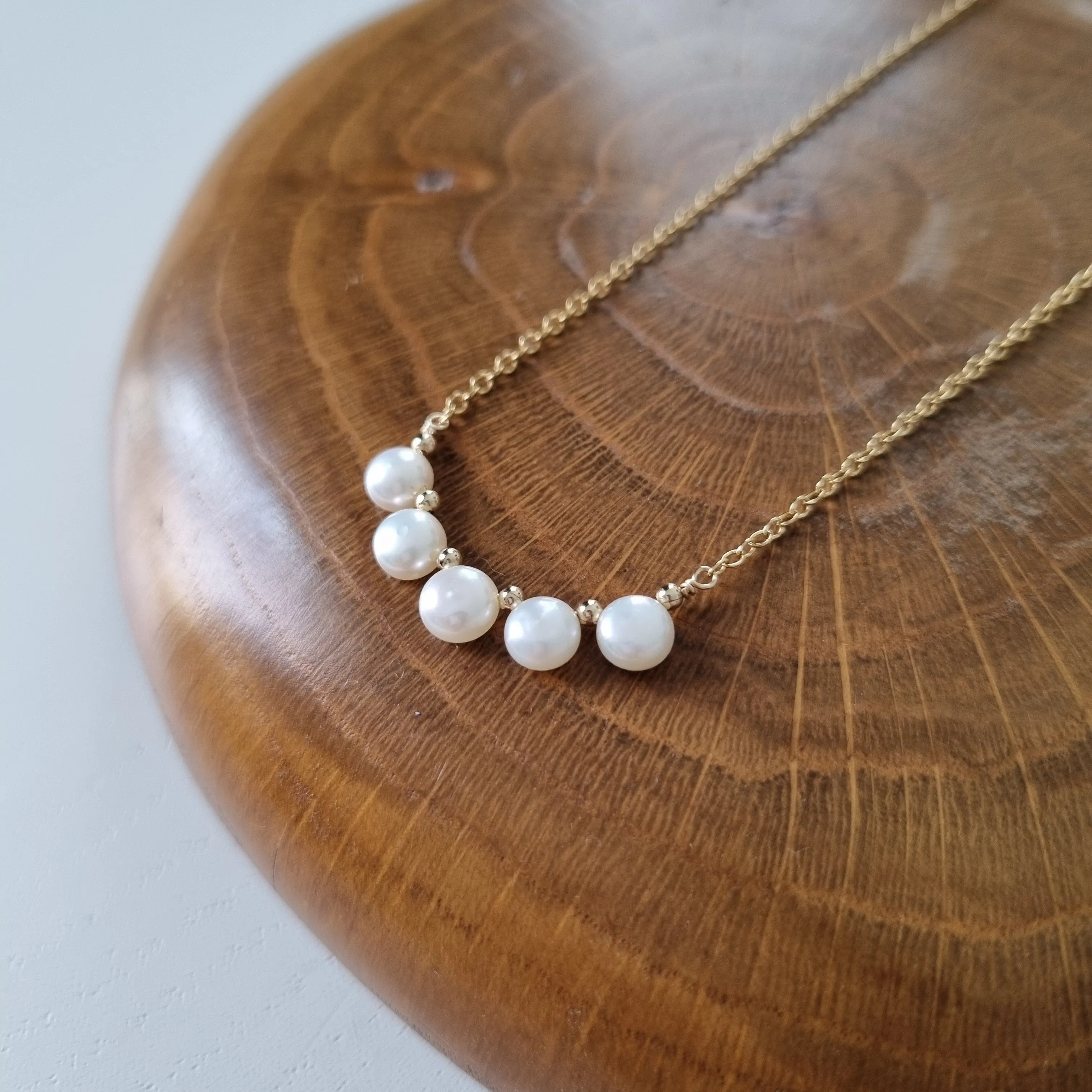 Bliss Necklace / Freshwater Button Pearls