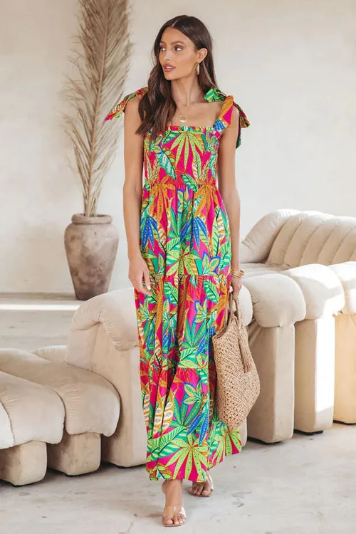 Bloom With A View Print Sleeveless Maxi Dress - 2 Colors