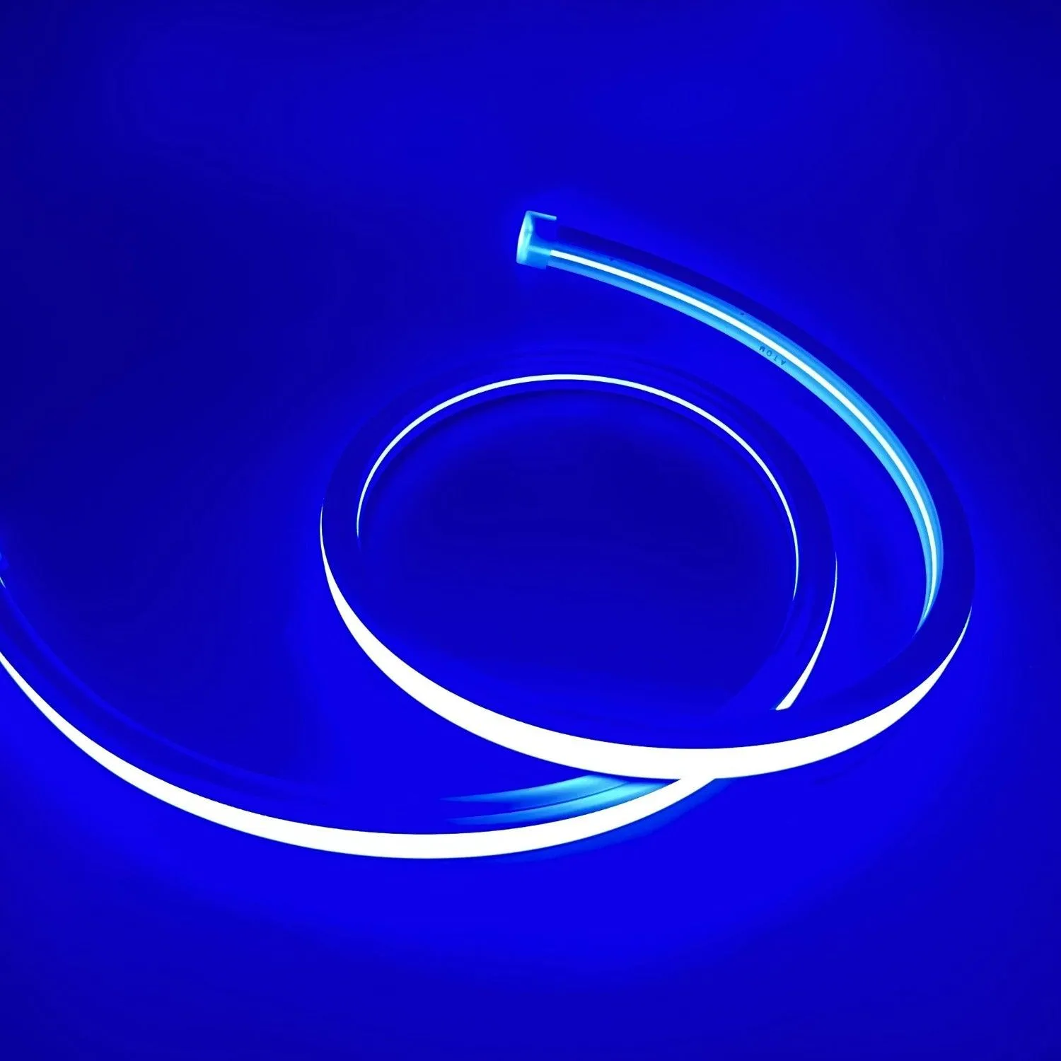 Blue LED Neon Flex 16x16mm 220V 240V Top Bending 120LEDs/m 20cm Cut IP65 Waterproof with UK Plug