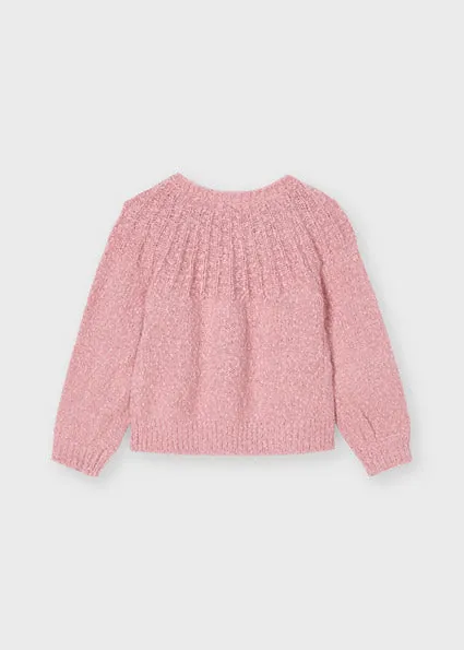 Blush Lurex Girl’s Sweater - Select Size