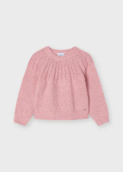 Blush Lurex Girl’s Sweater - Select Size