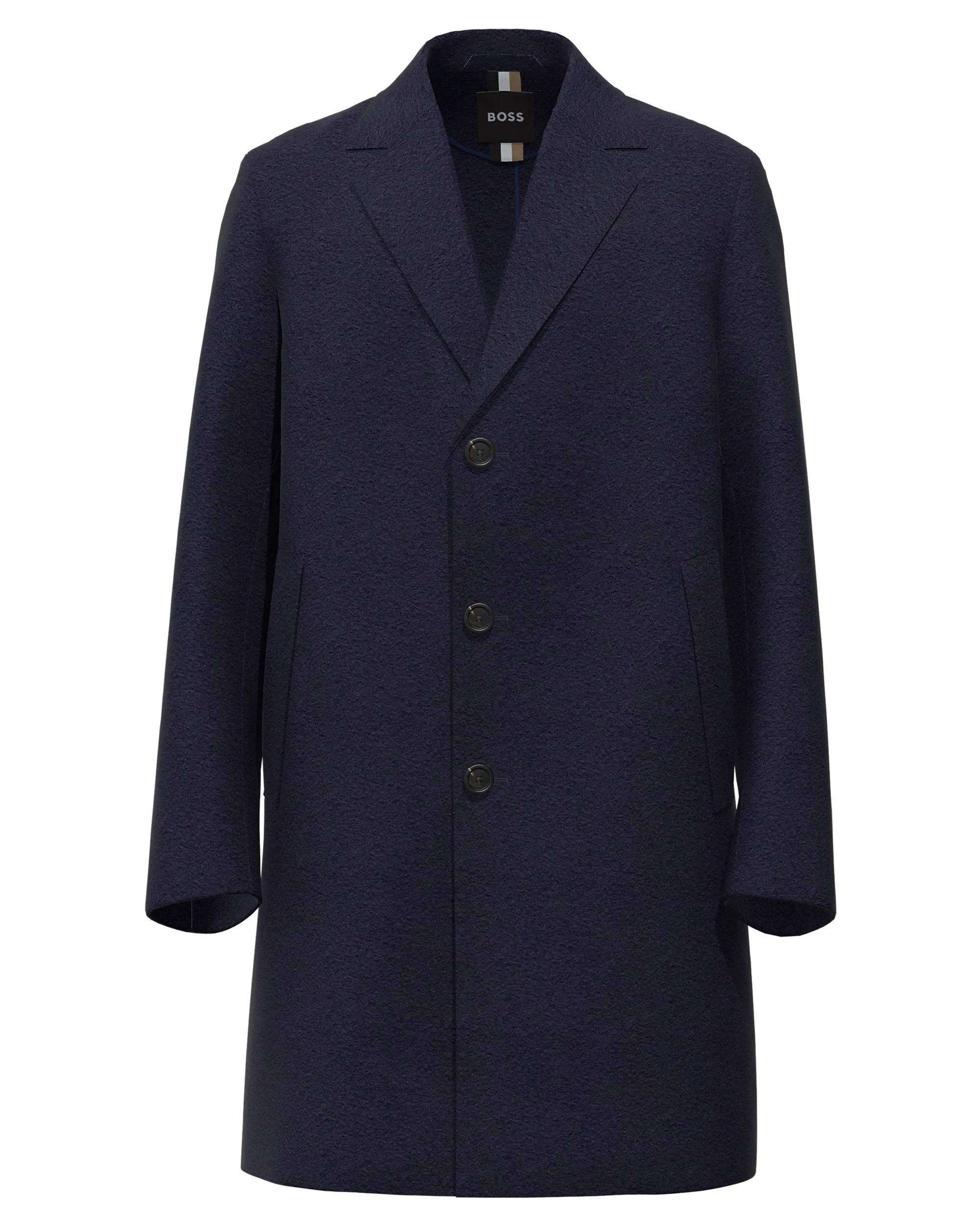 Boss 100% Virgin Wool Coat - Navy (C-Cam-J)