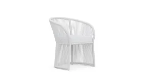 Boulders Beach Carver Chair | White Aluminium & Rope