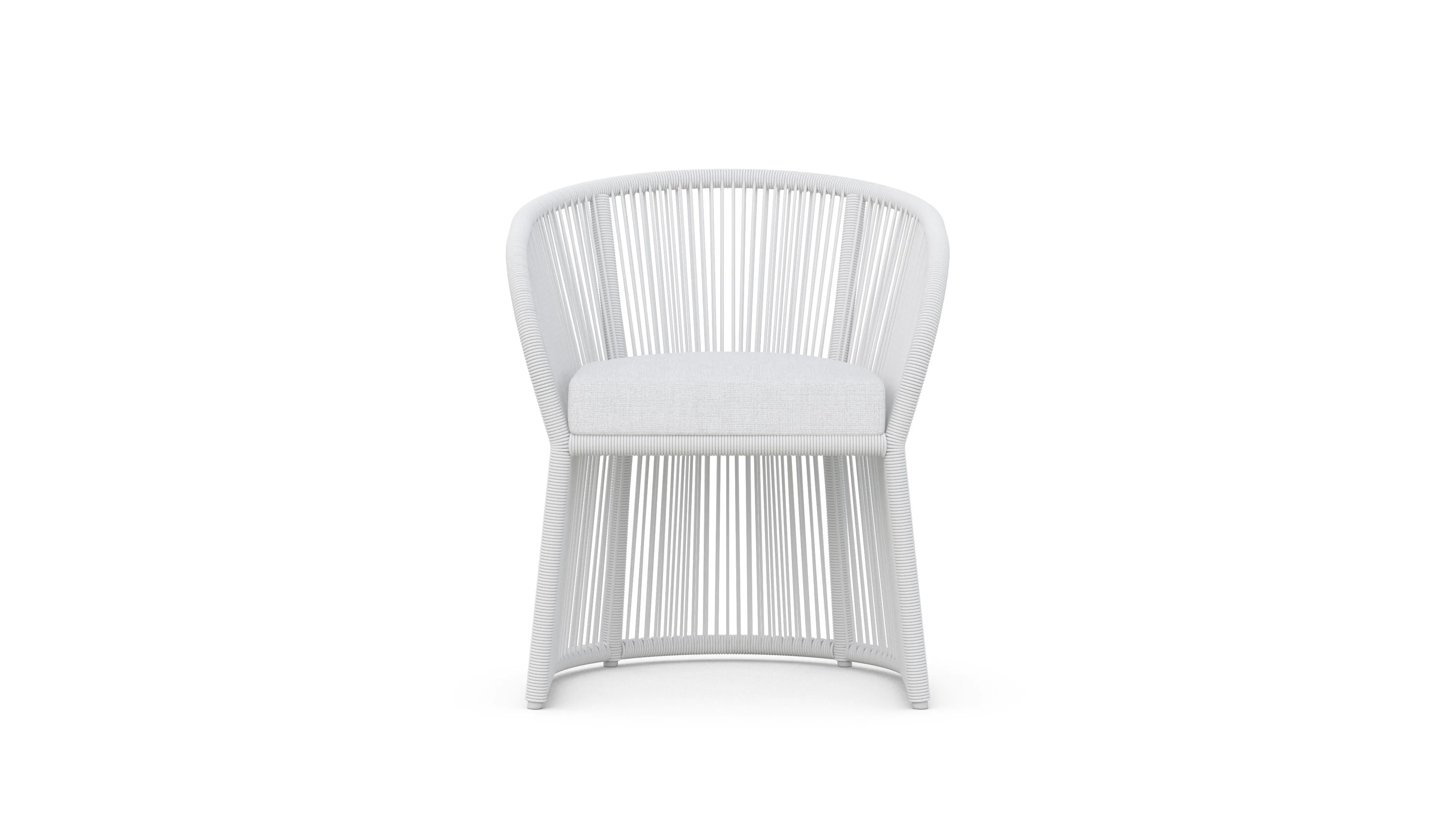 Boulders Beach Carver Chair | White Aluminium & Rope