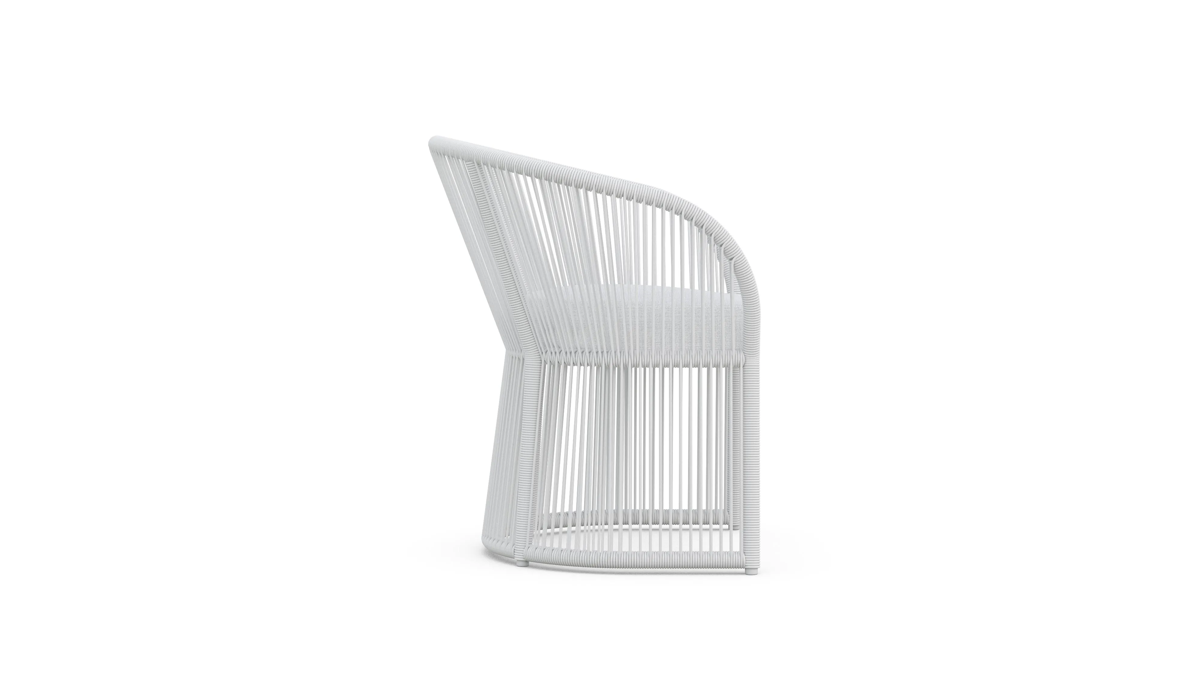 Boulders Beach Carver Chair | White Aluminium & Rope