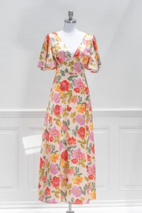 Bouquet de Fleurs Maxi Dress