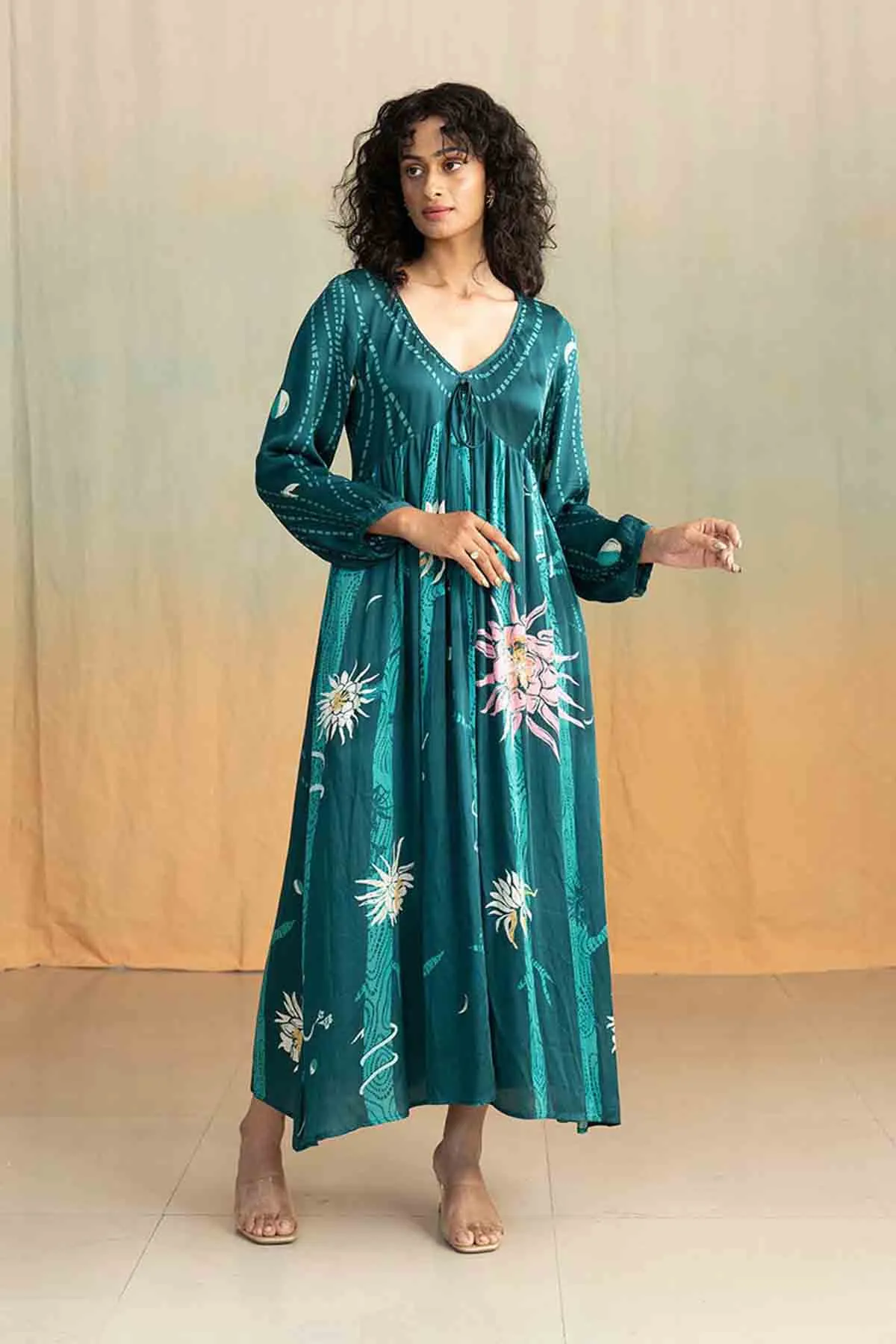 Brahmakamal Maxi Dress (Rich Green)