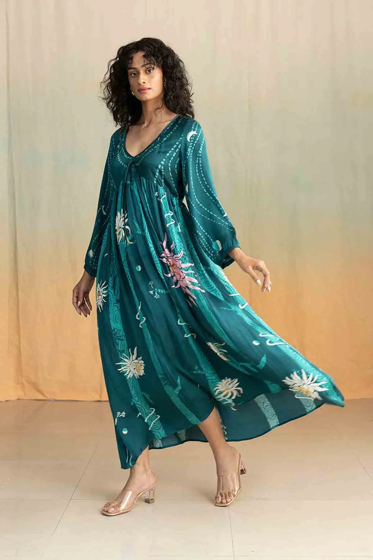 Brahmakamal Maxi Dress (Rich Green)