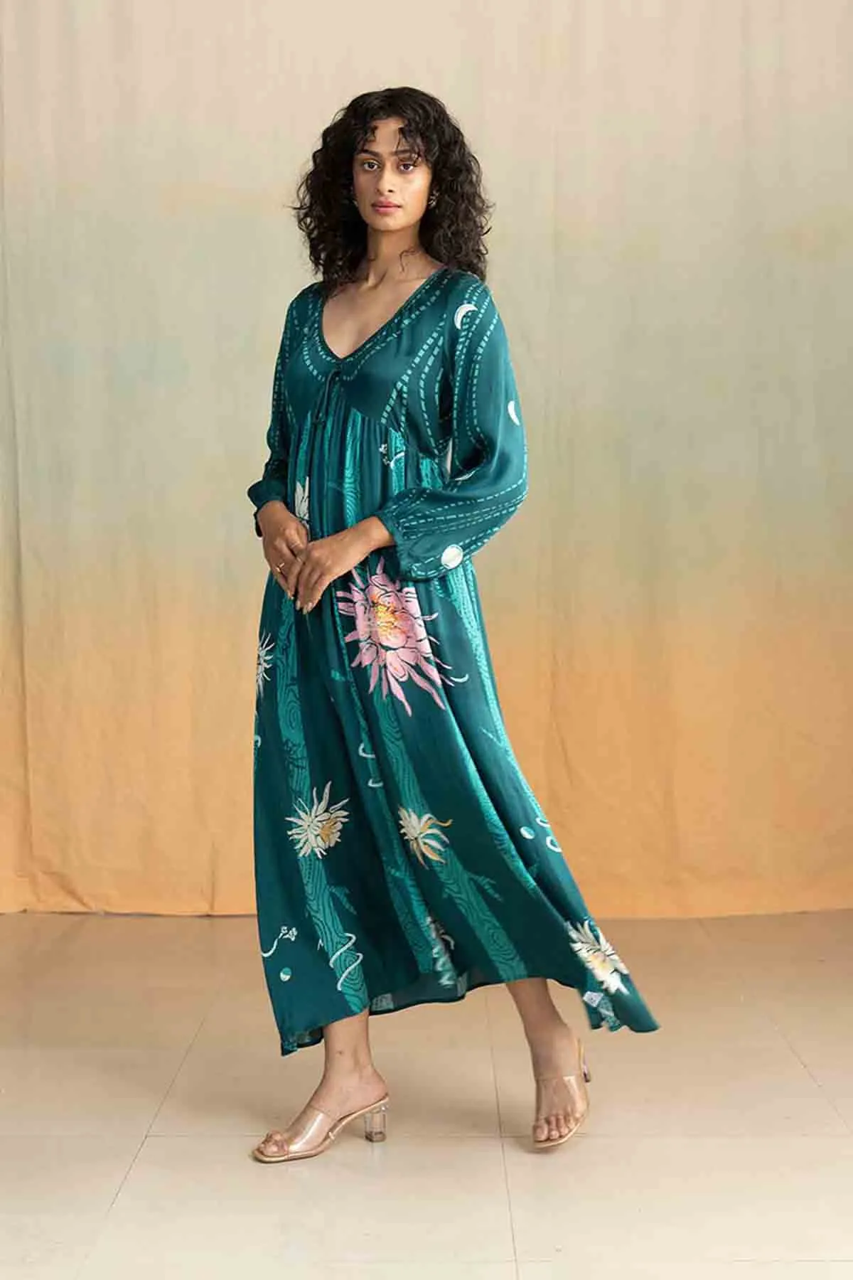 Brahmakamal Maxi Dress (Rich Green)