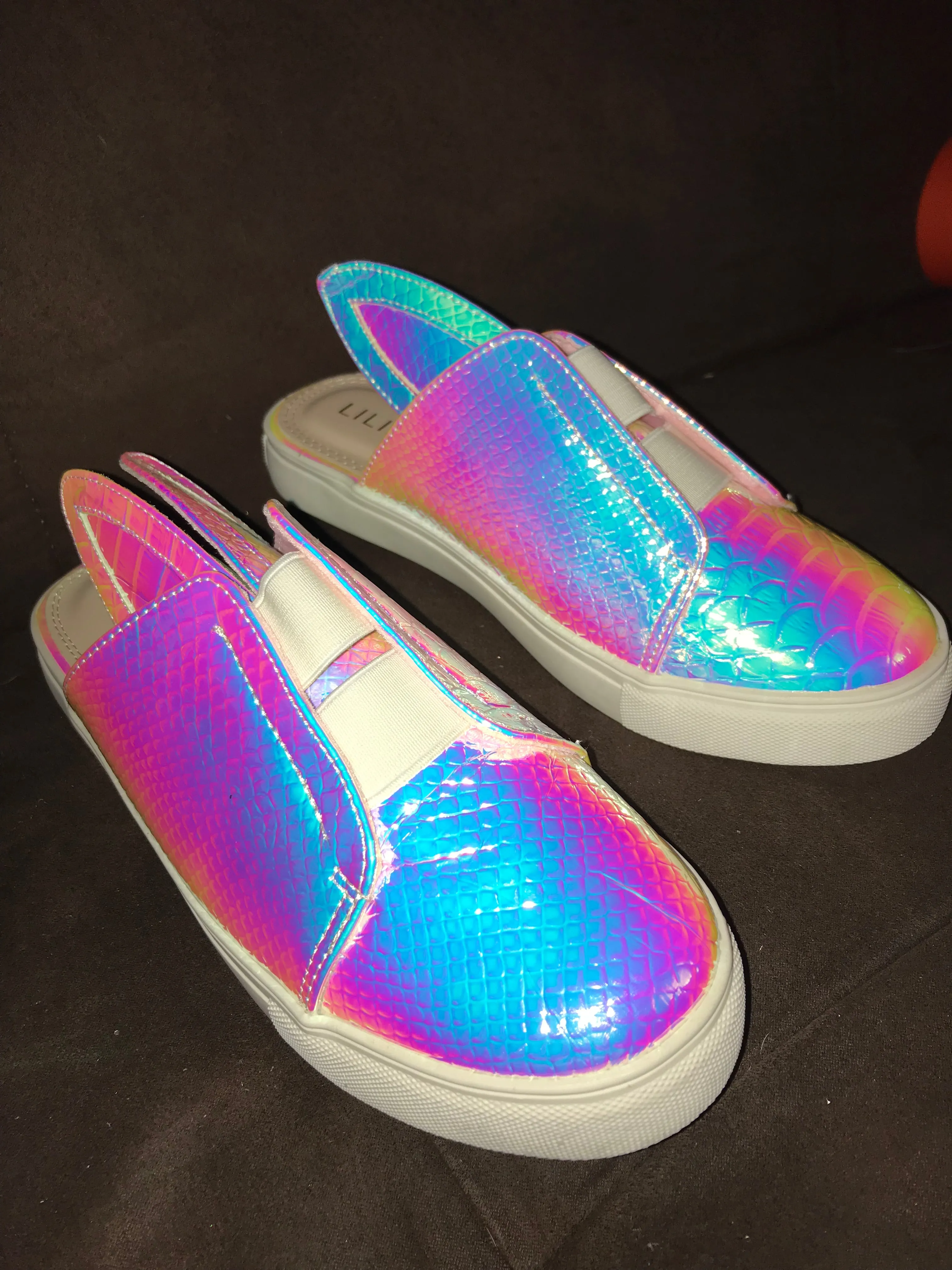 Bunny Hologram Slip-Ons