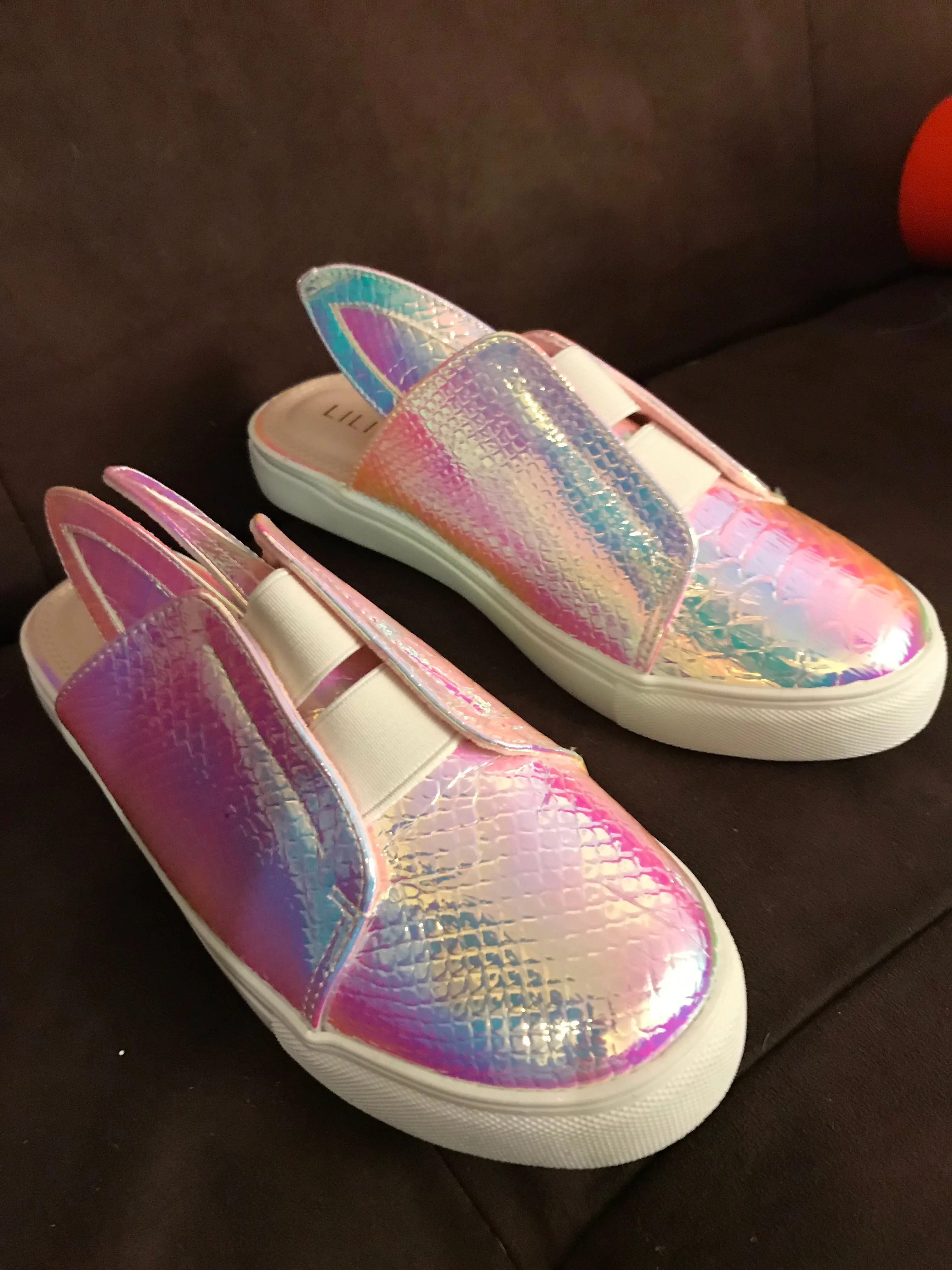 Bunny Hologram Slip-Ons