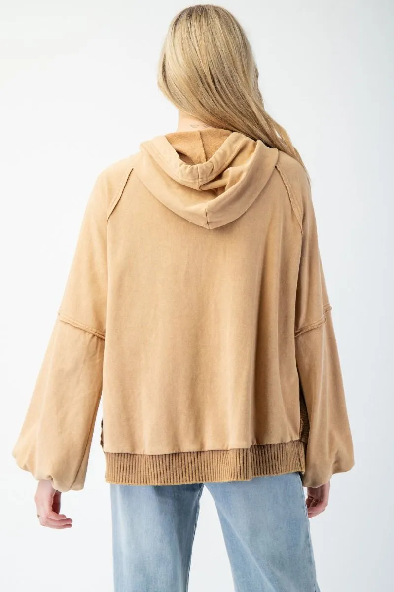 Cable Tied Sweater Hoodie by Easel