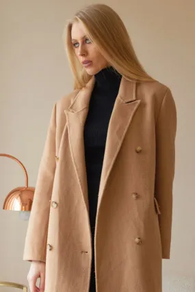 Camel Blazer Coat