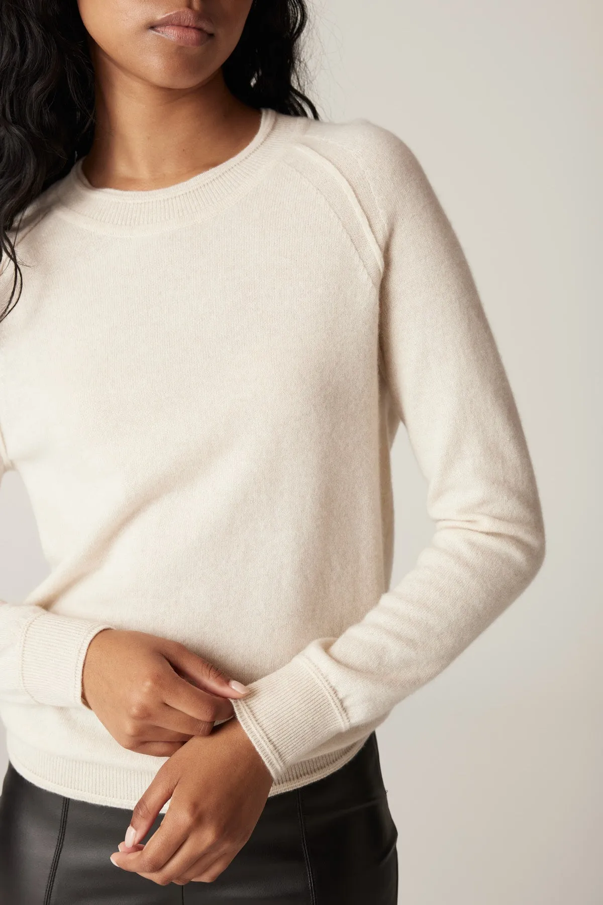 Cashmere Crew Jumper - Pearl