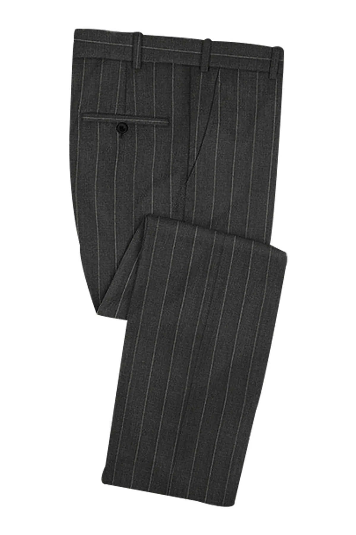 Charcoal Bold Stripe - Italian Suit