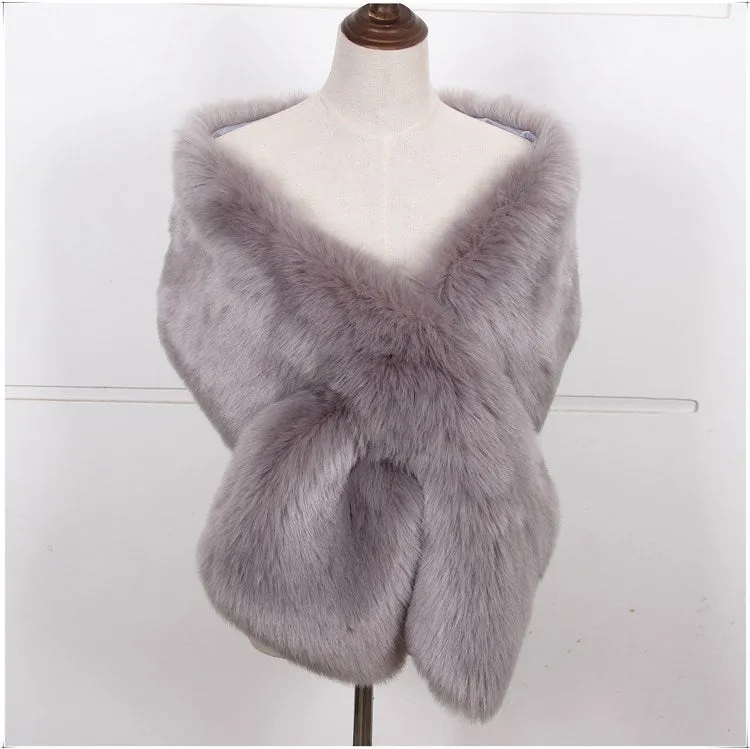 Châle fausse fourrure chaude - Plusieurs couleurs ..Warm faux fur shawl - Lot colors