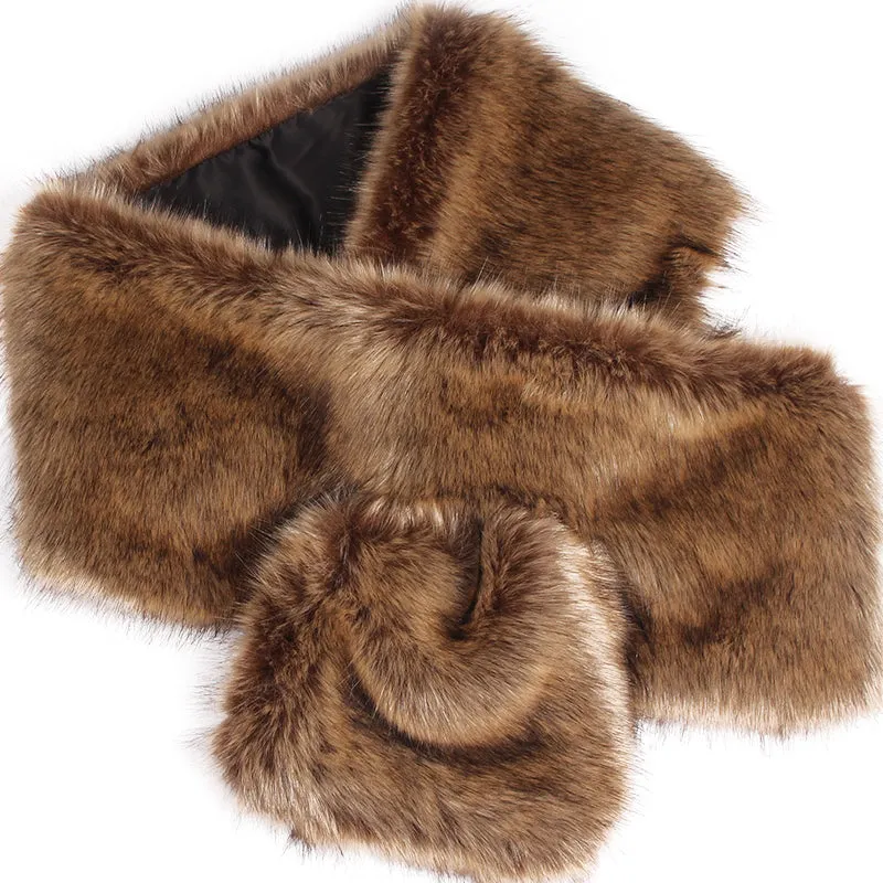 Châle fausse fourrure chaude - Plusieurs couleurs ..Warm faux fur shawl - Lot colors