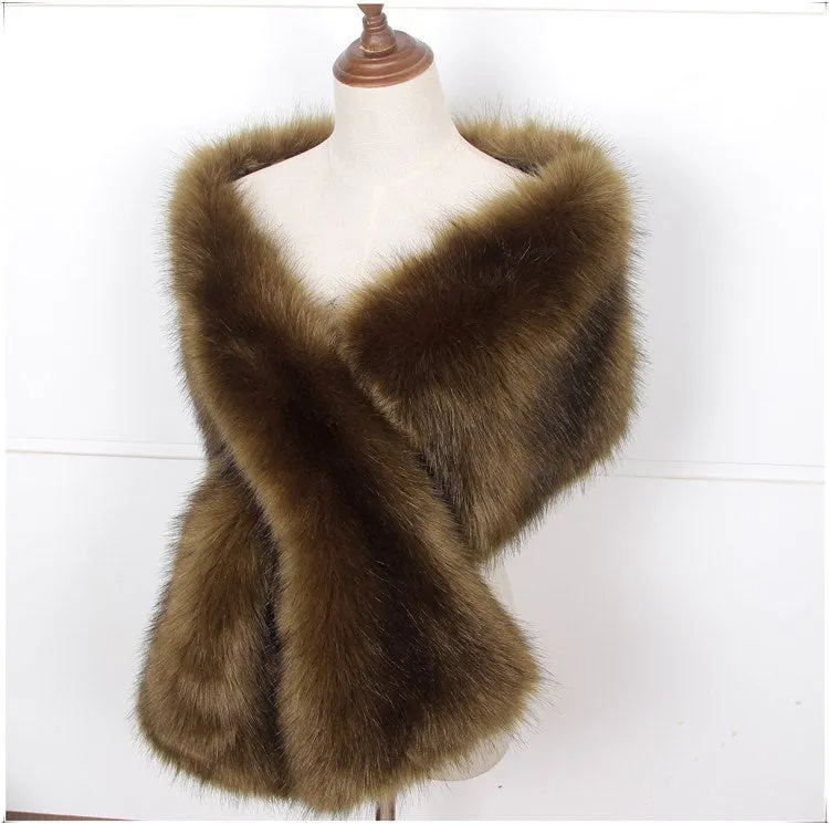 Châle fausse fourrure chaude - Plusieurs couleurs ..Warm faux fur shawl - Lot colors