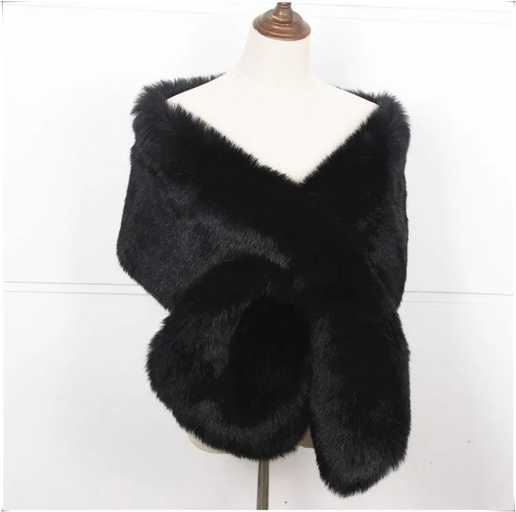 Châle fausse fourrure chaude - Plusieurs couleurs ..Warm faux fur shawl - Lot colors