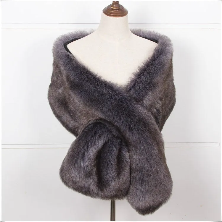 Châle fausse fourrure chaude - Plusieurs couleurs ..Warm faux fur shawl - Lot colors