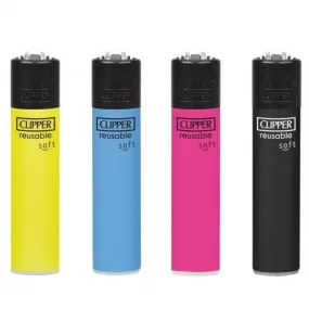 Clipper Lighters - Soft Touch - Fluorescent / Neon Mix