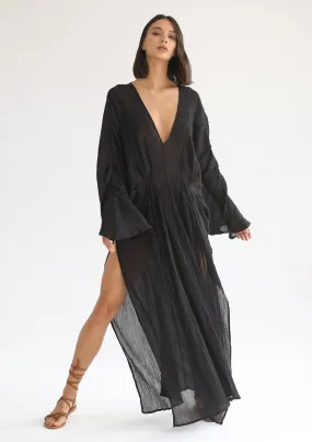 CORA KAFTAN DRESS - BLACK