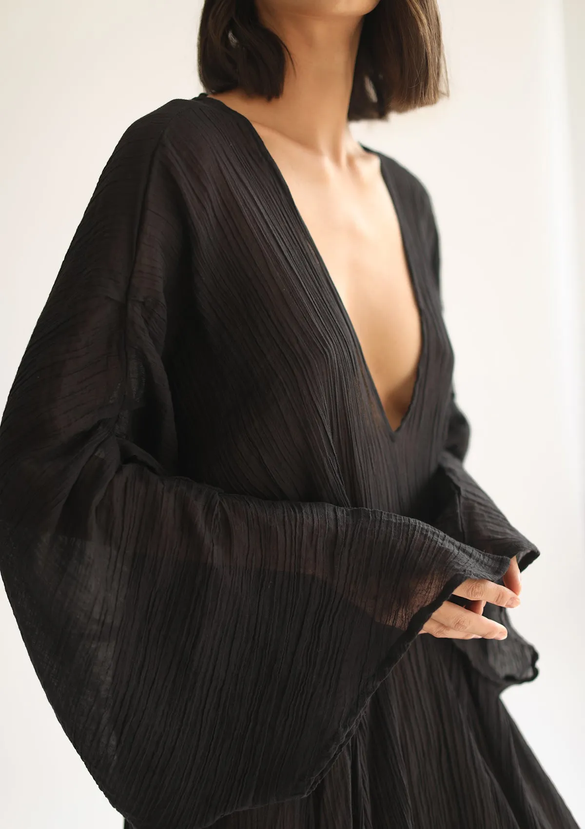 CORA KAFTAN DRESS - BLACK