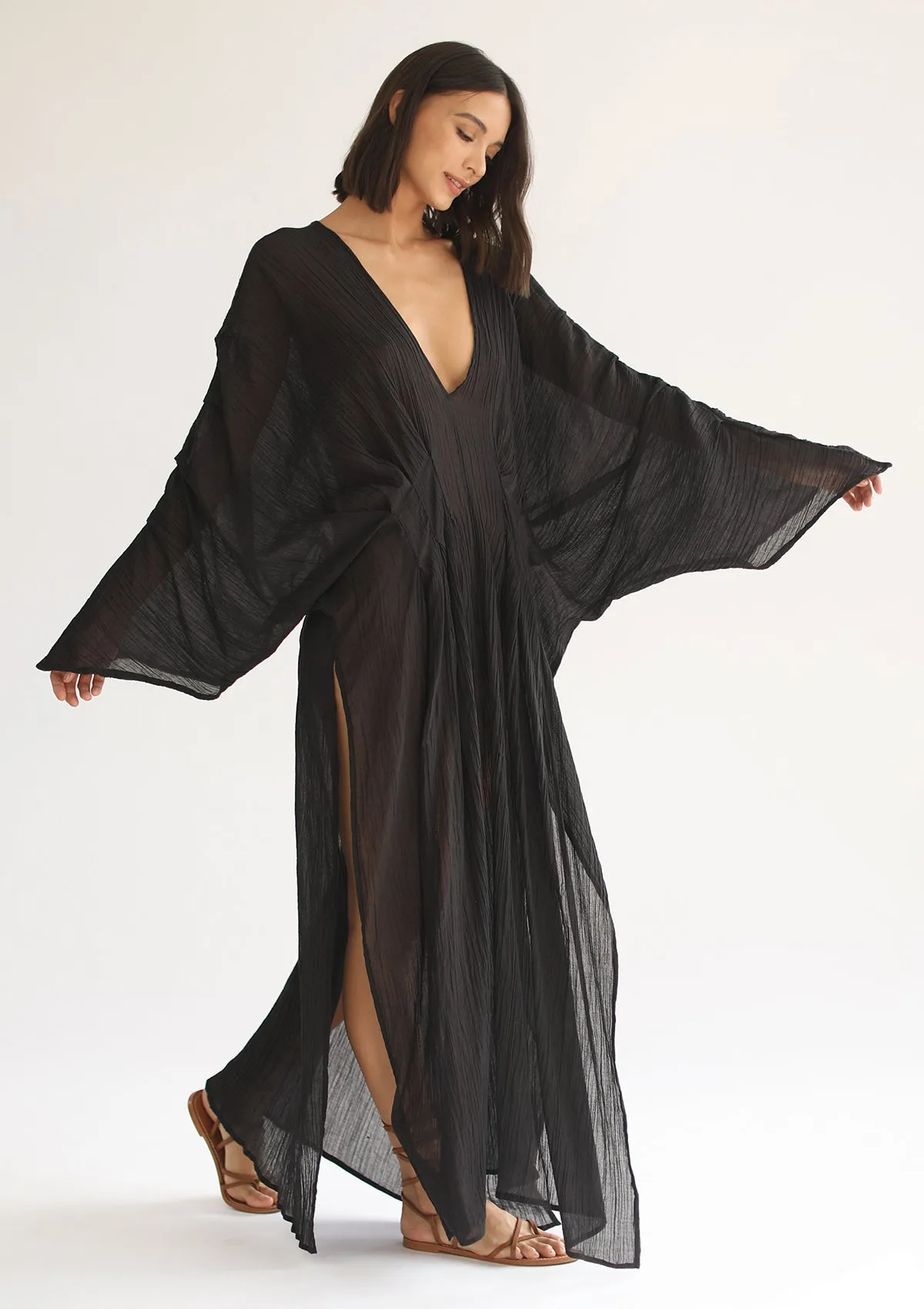 CORA KAFTAN DRESS - BLACK