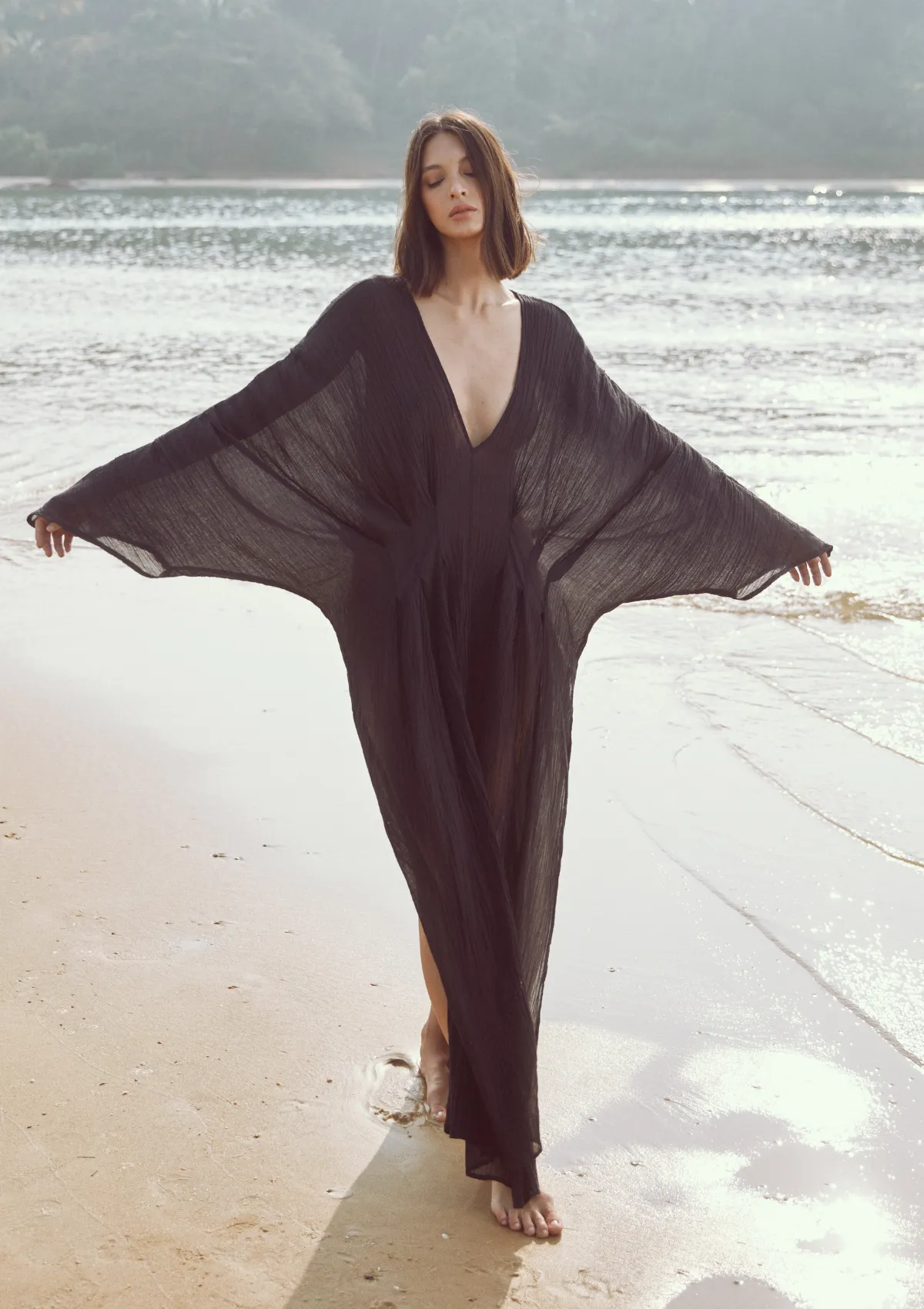 CORA KAFTAN DRESS - BLACK